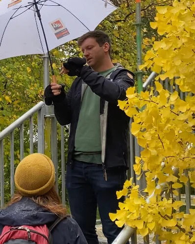 Andreas Kuhn at a workshop on herbs and native tree species